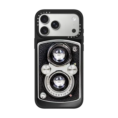 Casetify Iphone 17 Pro Max Case Black On Black Mirror Case Magsafe Compatible  Camera Case - Vintage  In Metallic