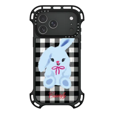 Casetify Iphone 17 Pro Max Case Black Ultra Bounce Case Magsafe Compatible  Animal,cartoon Bunny With Plaid