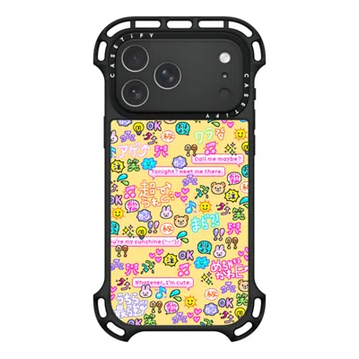 Casetify Iphone 17 Pro Max Case Black Ultra Bounce Case Magsafe Compatible  Emoji Paradise