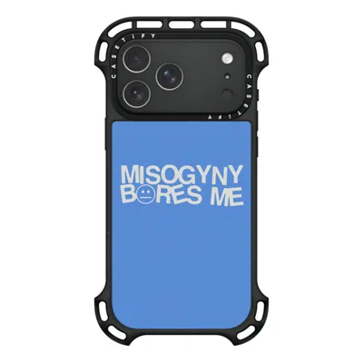 Casetify Iphone 17 Pro Max Case Black Ultra Bounce Case Magsafe Compatible  Misogyny Bores Me