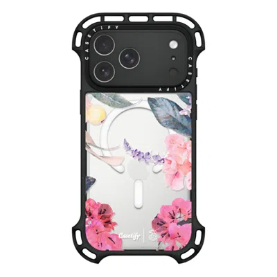 Casetify Iphone 17 Pro Max Case Black Ultra Bounce Case Magsafe Compatible  Spring Design #2 - Floral Garden 