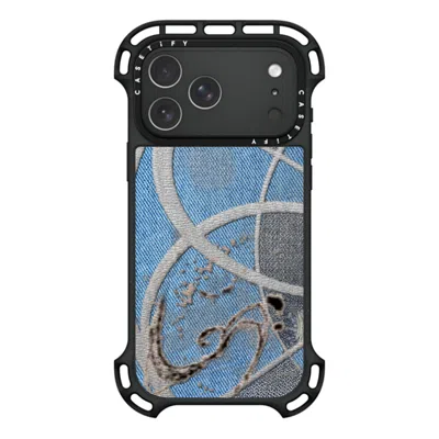 Casetify Iphone 17 Pro Max Case Black Ultra Bounce Case Magsafe Compatible  Surrealism Cyber Denim