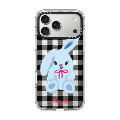 Casetify Iphone 17 Pro Max Case Clear Impact Clear Case Magsafe Compatible  Animal,cartoon Bunny With Plaid In Transparent