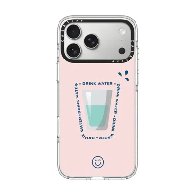 Casetify Iphone 17 Pro Max Case Clear Impact Clear Case Magsafe Compatible  Hydrate Then Dominate  In Orange