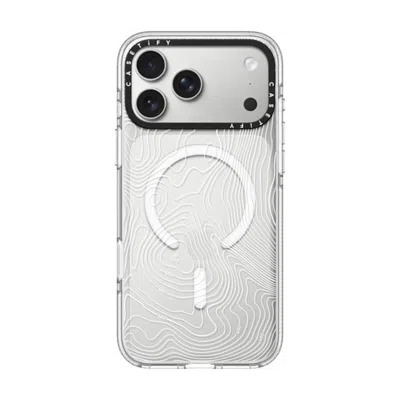 Casetify Iphone 17 Pro Max Case Clear Impact Clear Case Magsafe Compatible  Nature,pattern Topography Map In Transparent