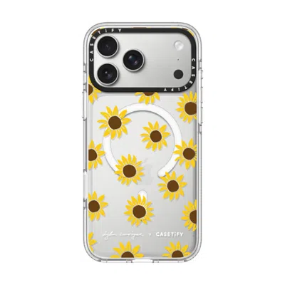 Casetify Iphone 17 Pro Max Case Clear Impact Clear Case Magsafe Compatible  Secret Sunflower  In Transparent