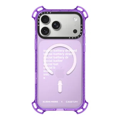 Casetify Iphone 17 Pro Max Case Lavender Bounce Case Magsafe Compatible  Alisha Marie Social Battery Case Cas In Purple