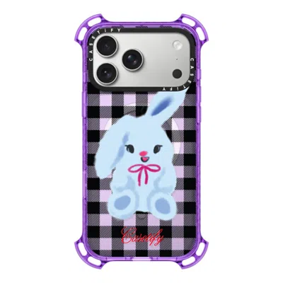 Casetify Iphone 17 Pro Max Case Lavender Bounce Case Magsafe Compatible  Animal,cartoon Bunny With Plaid In Purple