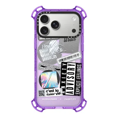 Casetify Iphone 17 Pro Max Case Lavender Bounce Case Magsafe Compatible  Anxiety Advisory Sticker Case Caseti In Purple