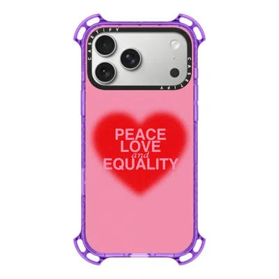 Casetify Iphone 17 Pro Max Case Lavender Bounce Case Magsafe Compatible  Peace Love And Equality  In Purple