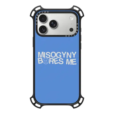 Casetify Iphone 17 Pro Max Case Matte Black Bounce Case Magsafe Compatible  Misogyny Bores Me