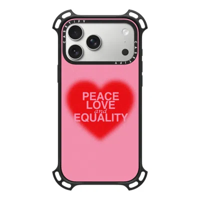 Casetify Iphone 17 Pro Max Case Matte Black Bounce Case Magsafe Compatible  Peace Love And Equality