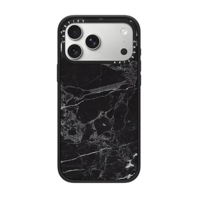 Casetify Iphone 17 Pro Max Case Matte Black Impact Case Magsafe Compatible  Black Marble