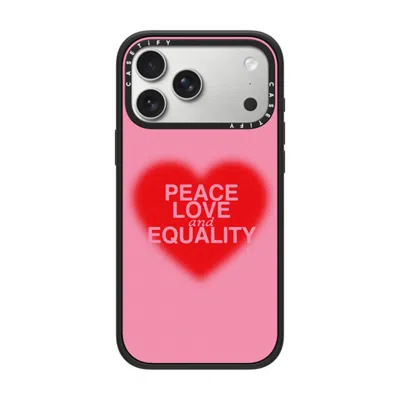 Casetify Iphone 17 Pro Max Case Matte Black Impact Case Magsafe Compatible  Peace Love And Equality