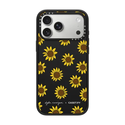 Casetify Iphone 17 Pro Max Case Matte Black Impact Case Magsafe Compatible  Secret Sunflower