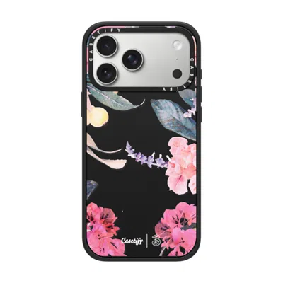 Casetify Iphone 17 Pro Max Case Matte Black Impact Case Magsafe Compatible  Spring Design #2 - Floral Garden 