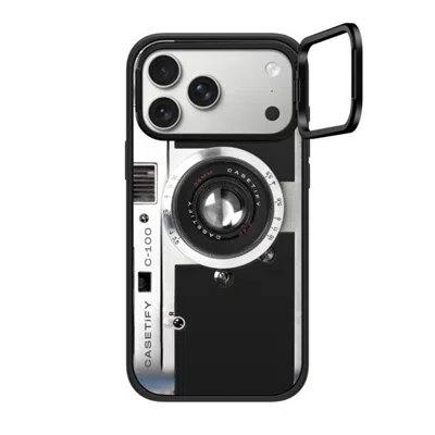 Casetify Iphone 17 Pro Max Case Matte Black Impact Ring Stand Case Magsafe Compatible  Camera Case - Retro Ca