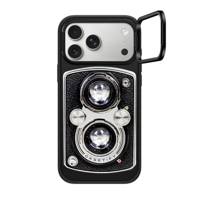 Casetify Iphone 17 Pro Max Case Matte Black Impact Ring Stand Case Magsafe Compatible  Camera Case - Vintage  In Neutral