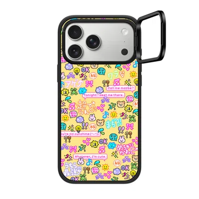Casetify Iphone 17 Pro Max Case Matte Black Impact Ring Stand Case Magsafe Compatible  Emoji Paradise Casetif