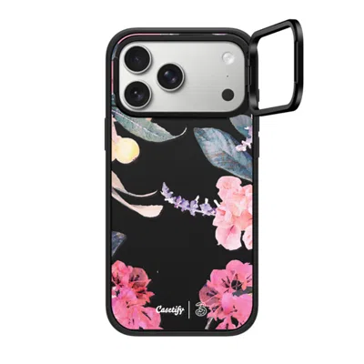 Casetify Iphone 17 Pro Max Case Matte Black Impact Ring Stand Case Magsafe Compatible  Spring Design #2 - Flo