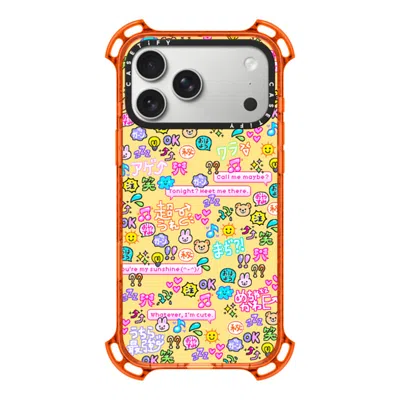 Casetify Iphone 17 Pro Max Case Orange Bounce Case Magsafe Compatible  Emoji Paradise