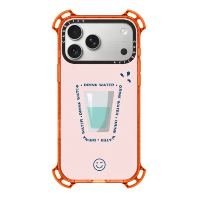 Casetify Iphone 17 Pro Max Case Orange Bounce Case Magsafe Compatible  Hydrate Then Dominate  In Pink