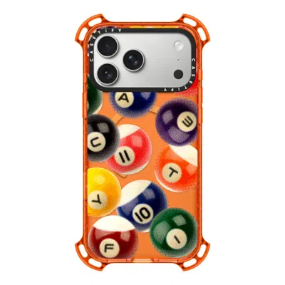 Casetify Iphone 17 Pro Max Case Orange Bounce Case Magsafe Compatible  Sport Billiard