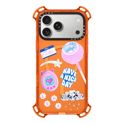 Casetify Iphone 17 Pro Max Case Orange Bounce Case Magsafe Compatible  Y2k Collage