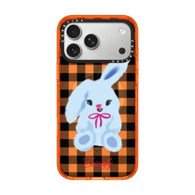 Casetify Iphone 17 Pro Max Case Orange Impact Case Magsafe Compatible  Animal,cartoon Bunny With Plaid
