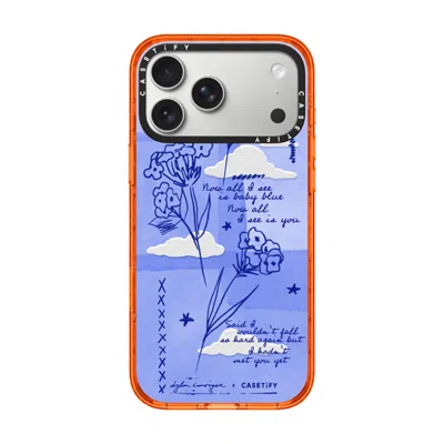 Casetify Iphone 17 Pro Max Case Orange Impact Case Magsafe Compatible  Baby Blue