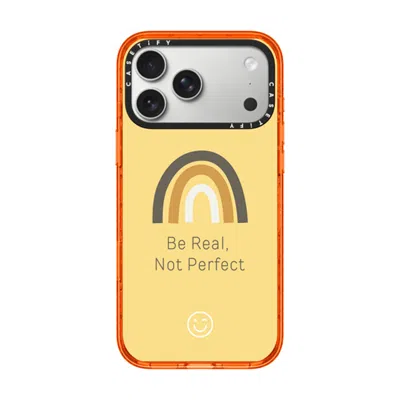 Casetify Iphone 17 Pro Max Case Orange Impact Case Magsafe Compatible  Be Real, Not Perfect  In Yellow