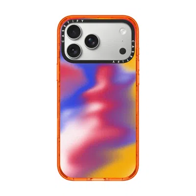 Casetify Iphone 17 Pro Max Case Orange Impact Case Magsafe Compatible  Gradient,futurism Primary Aura