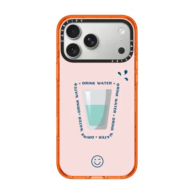 Casetify Iphone 17 Pro Max Case Orange Impact Case Magsafe Compatible  Hydrate Then Dominate  In Pattern