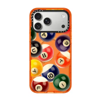 Casetify Iphone 17 Pro Max Case Orange Impact Case Magsafe Compatible  Sport Billiard