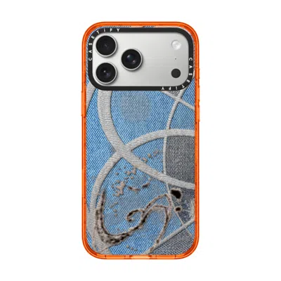 Casetify Iphone 17 Pro Max Case Orange Impact Case Magsafe Compatible  Surrealism Cyber Denim