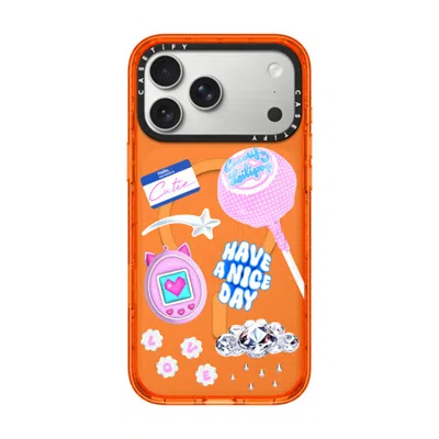Casetify Iphone 17 Pro Max Case Orange Impact Case Magsafe Compatible  Y2k Collage
