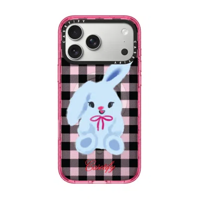 Casetify Iphone 17 Pro Max Case Pink Impact Case Magsafe Compatible  Animal,cartoon Bunny With Plaid