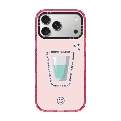 Casetify Iphone 17 Pro Max Case Pink Impact Case Magsafe Compatible  Hydrate Then Dominate