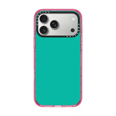 Casetify Iphone 17 Pro Max Case Pink Impact Case Magsafe Compatible  Mint Green