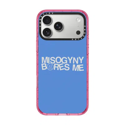 Casetify Iphone 17 Pro Max Case Pink Impact Case Magsafe Compatible  Misogyny Bores Me