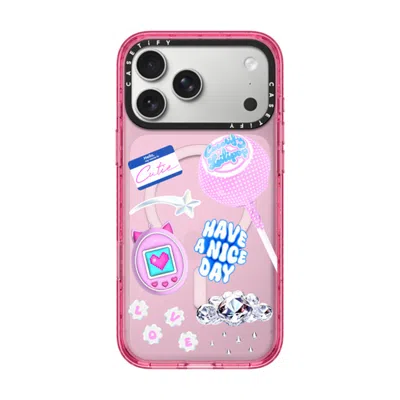 Casetify Iphone 17 Pro Max Case Pink Impact Case Magsafe Compatible  Y2k Collage