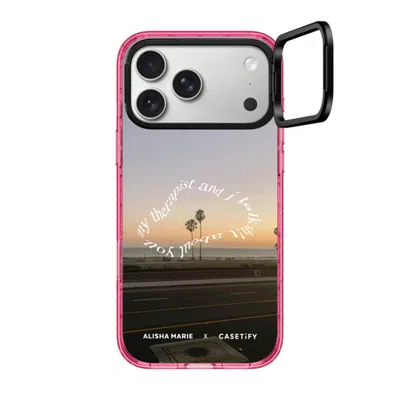 Casetify Iphone 17 Pro Max Case Pink Impact Ring Stand Case Magsafe Compatible  Alisha Marie Sunsets & Therap
