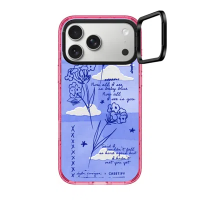 Casetify Iphone 17 Pro Max Case Pink Impact Ring Stand Case Magsafe Compatible  Baby Blue