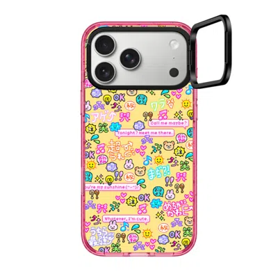 Casetify Iphone 17 Pro Max Case Pink Impact Ring Stand Case Magsafe Compatible  Emoji Paradise
