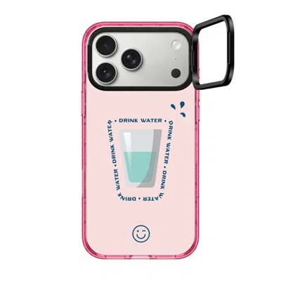 Casetify Iphone 17 Pro Max Case Pink Impact Ring Stand Case Magsafe Compatible  Hydrate Then Dominate Casetif