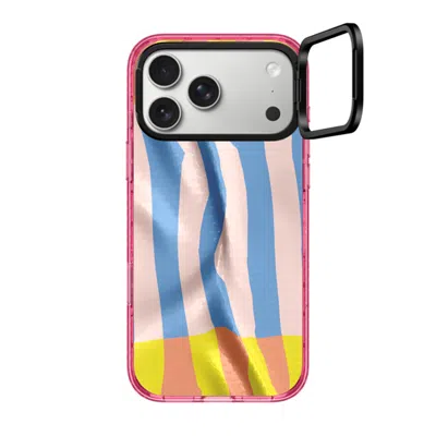 Casetify Iphone 17 Pro Max Case Pink Impact Ring Stand Case Magsafe Compatible  Pattern Afternoon At Bondi