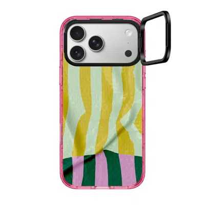 Casetify Iphone 17 Pro Max Case Pink Impact Ring Stand Case Magsafe Compatible  Pattern Afternoon At Capri