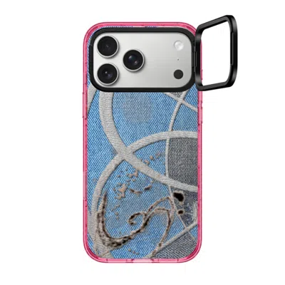 Casetify Iphone 17 Pro Max Case Pink Impact Ring Stand Case Magsafe Compatible  Surrealism Cyber Denim