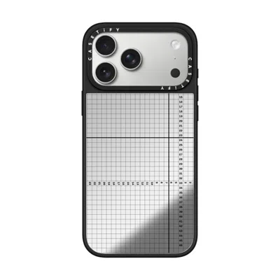 Casetify Iphone 17 Pro Max Case Silver On Black Mirror Case Magsafe Compatible  Metrics