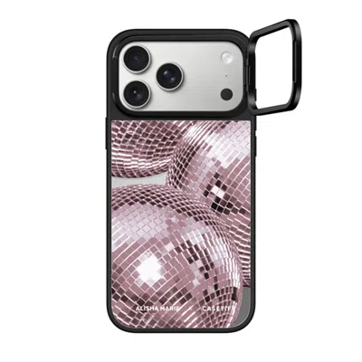 Casetify Iphone 17 Pro Max Case Silver On Black Mirror Ring Stand Case Magsafe Compatible  Alisha Marie Disco